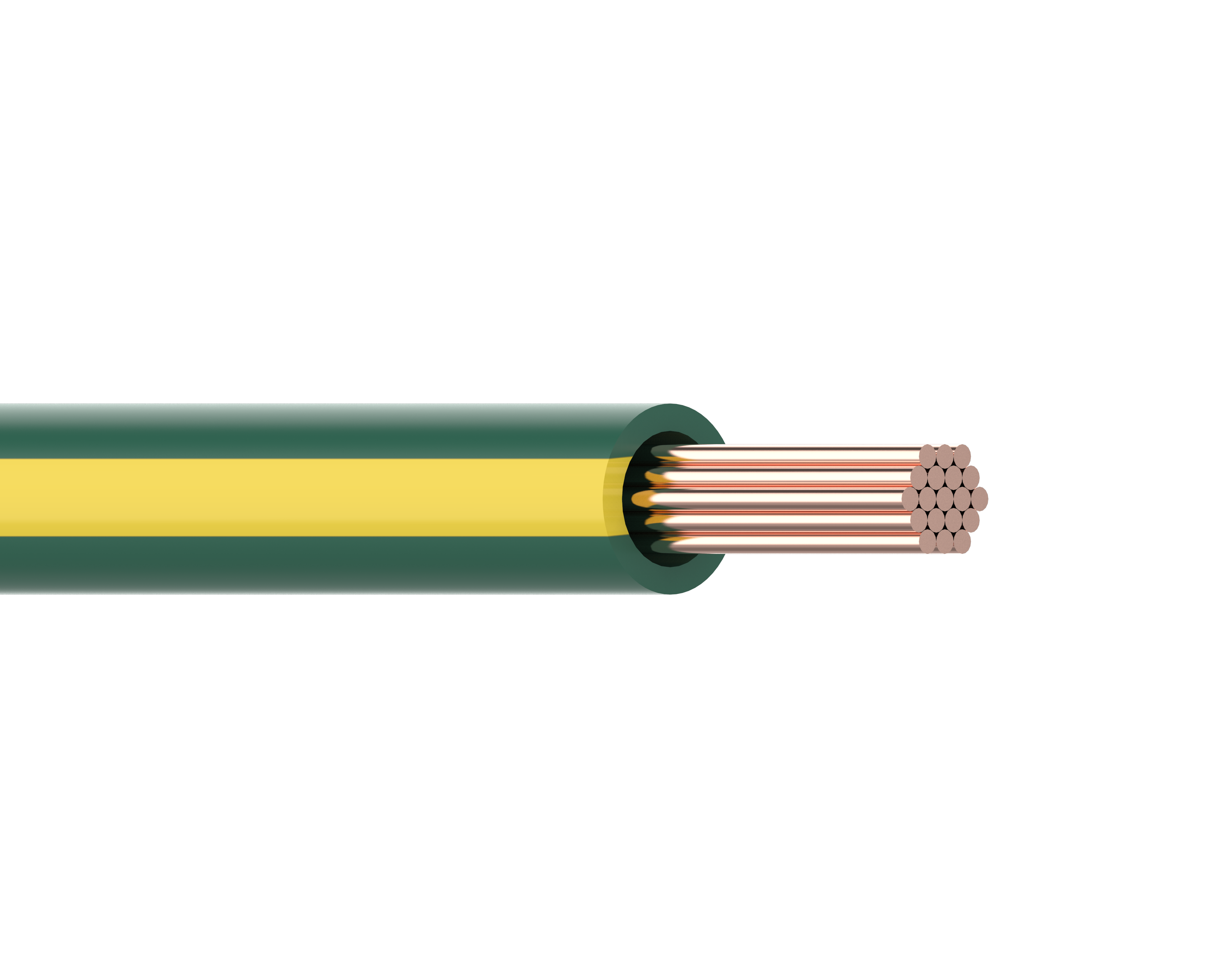 Primary wires V1 绿色+黄色条纹